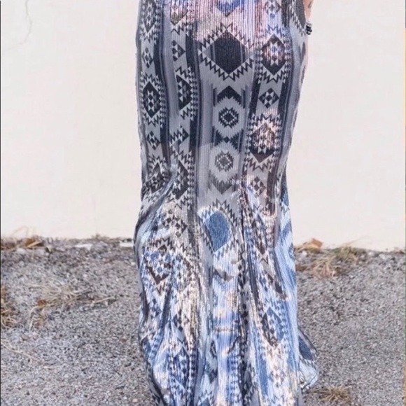 •Crazy Train Westward Wonder Sequin Maxi Skirt• - Picture 3 of 8